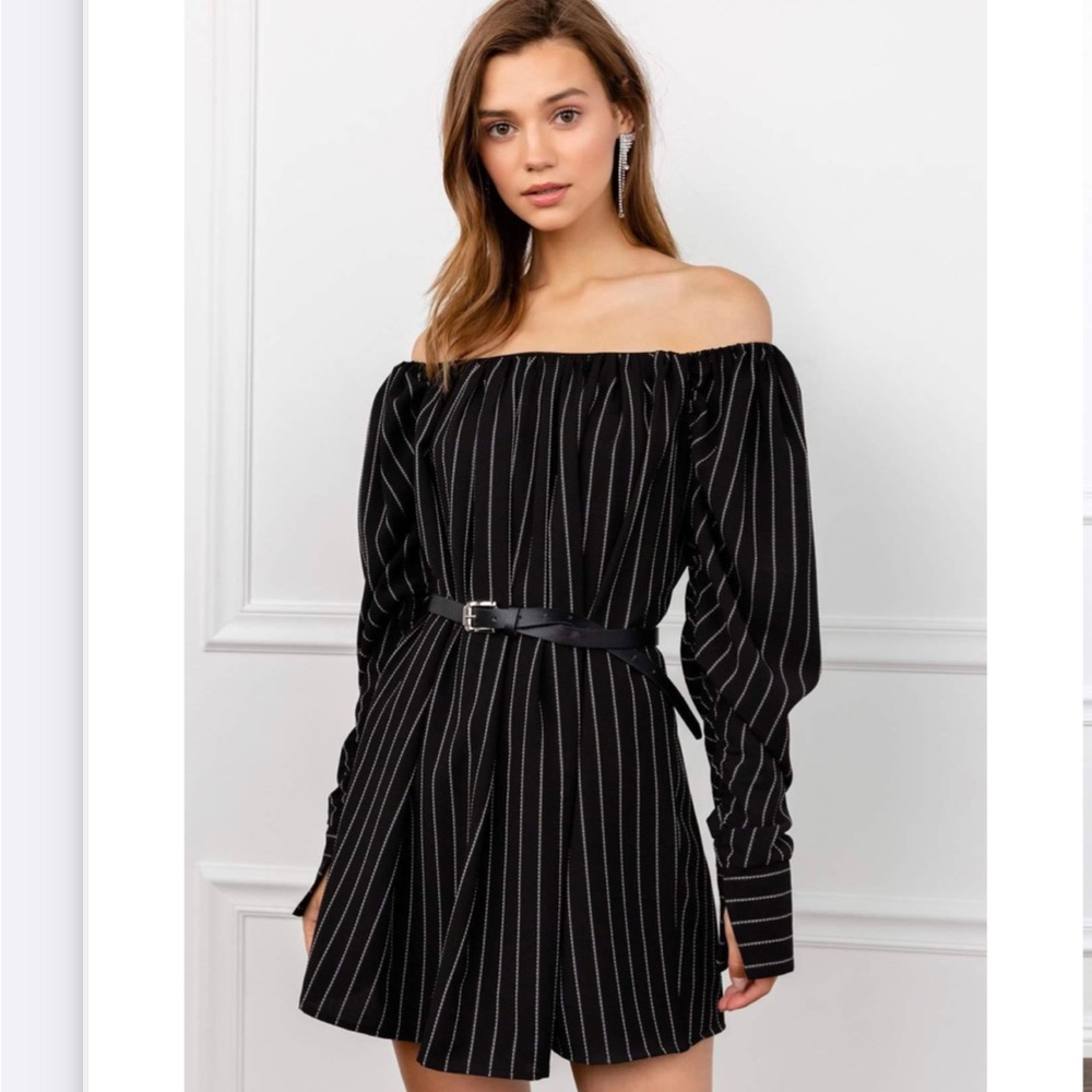 J.ING BLACK DRESS JAZZY OFF SHOULDER size M